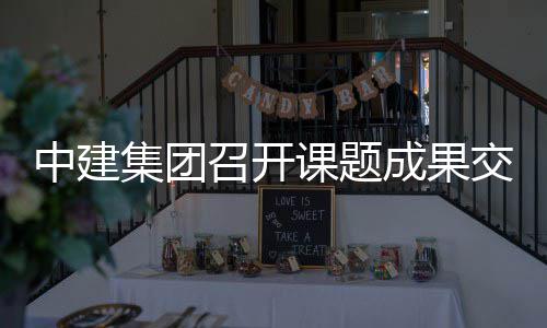 中建召开集团交流会课题成果