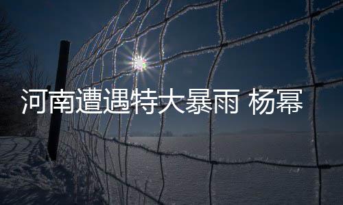 杨幂谢特大暴雨遭遇众星娜等平安祈祷河南